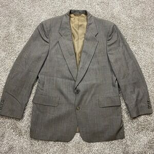 Vtg Christian Dior 44R Tweed Sports Coat Blazer, 2 Button, Patch Pockets, Notch.